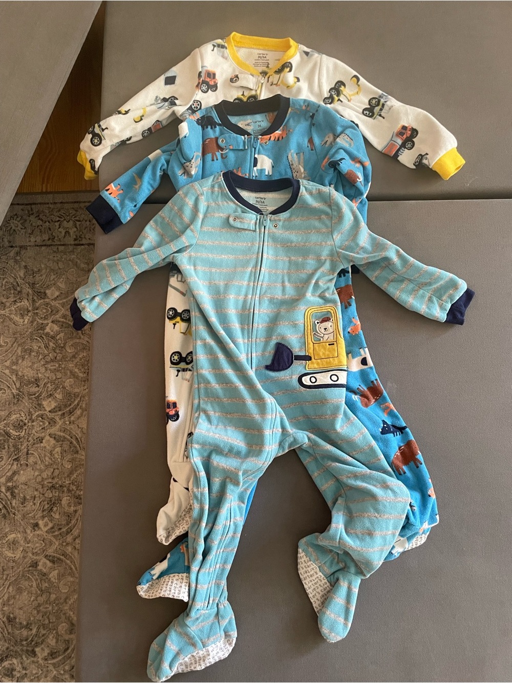 Carter’s 3T fleece sleepers